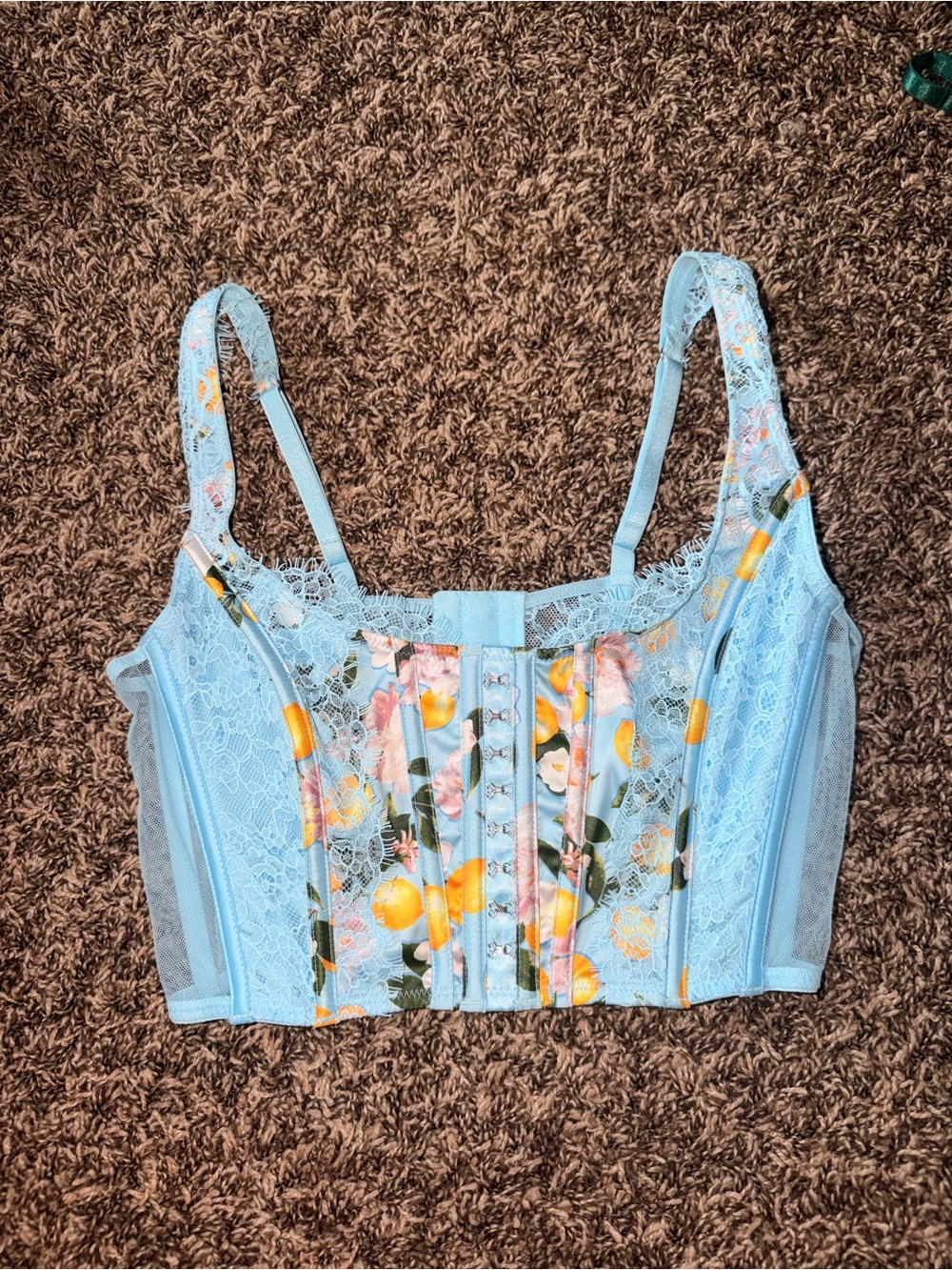 VS Floral Bralette Bustier Corset Crop Top Bra